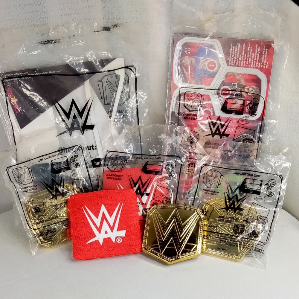 Lot of 7 WWE Hardee's Star Pals Toys